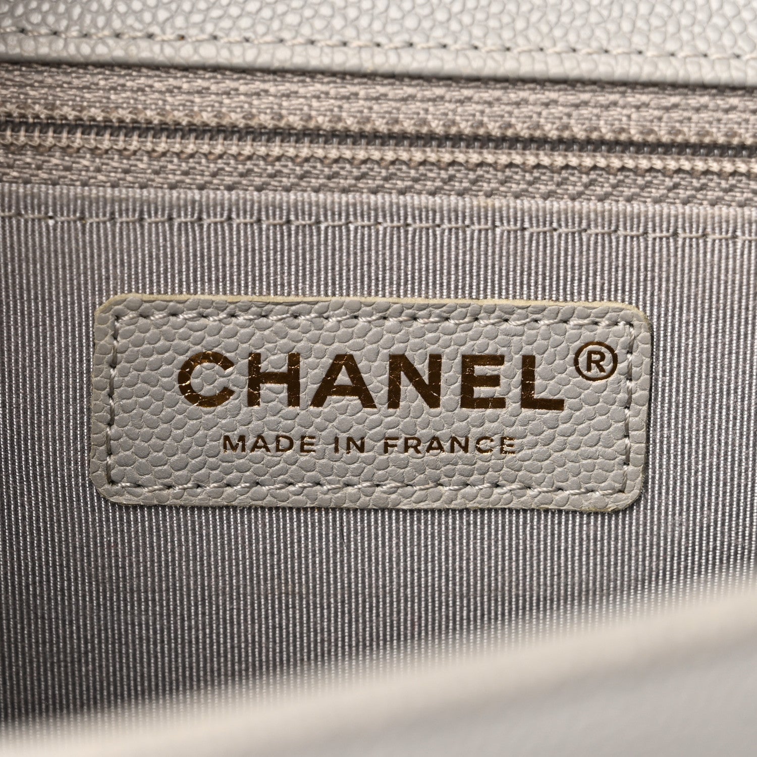 Chanel Caviar Quilted New Medium Boy Flap Grey 6 of 10