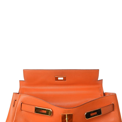 Hermes Swift Kelly Retourne 32 Orange 31 of 38