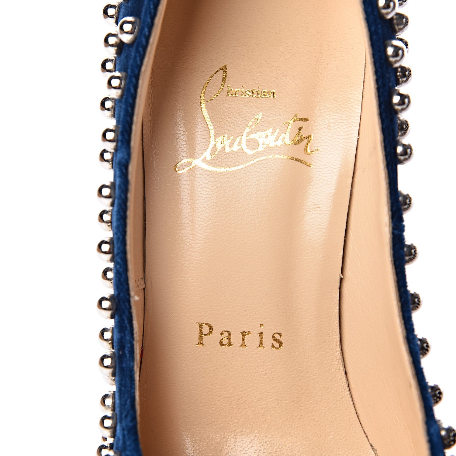 Christian Louboutin Velvet Specchio Billy 120 Spike Pumps 35 Silver Eclipse 7 of 10