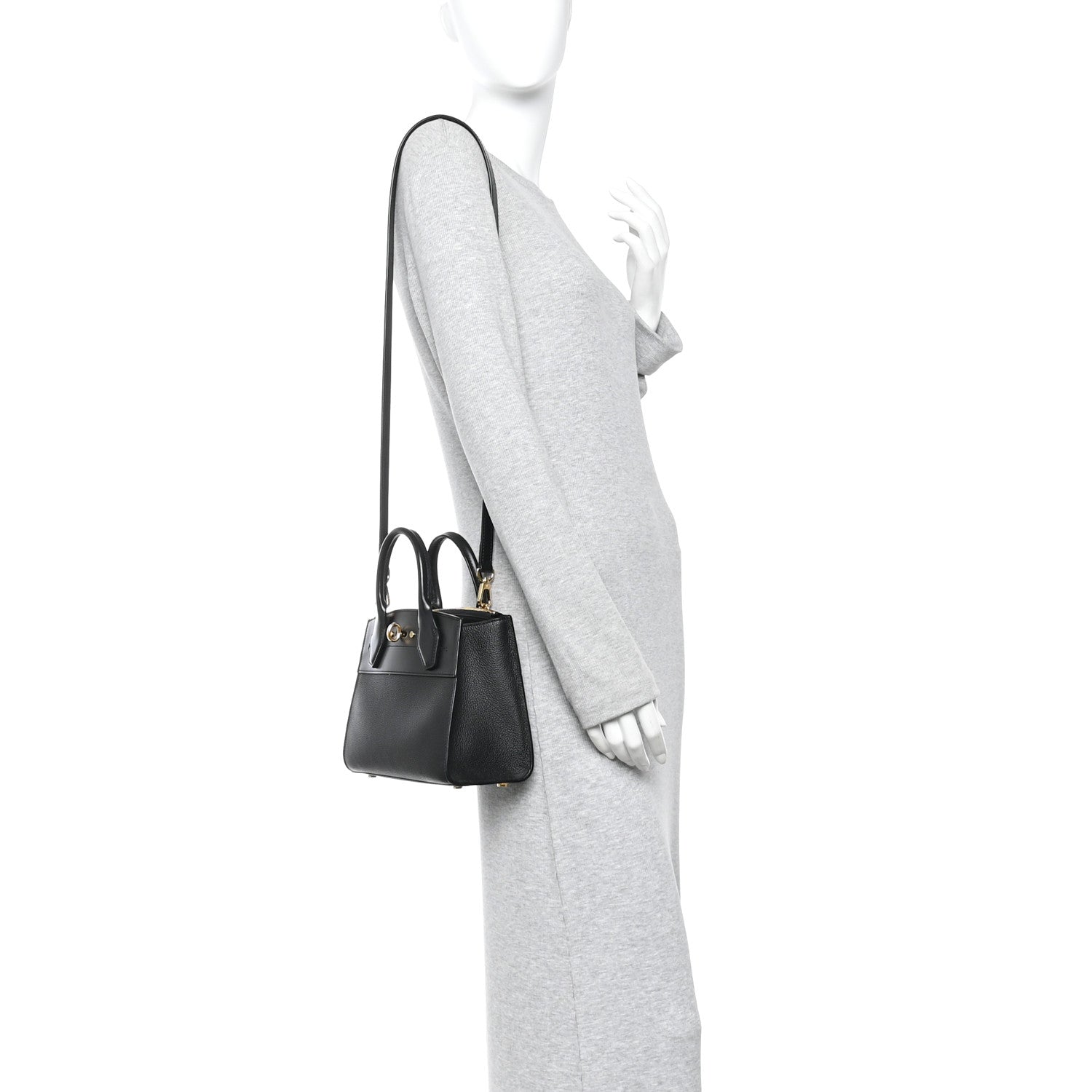 Louis Vuitton Calfskin City Steamer Mini Black 2 of 9
