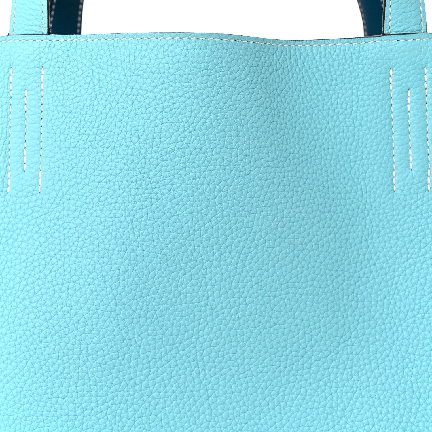 Hermes Veau Sikkim Taurillon Clemence Double Sens 36 Reversible Tote Colvert Bleu Atoll 12 of 17