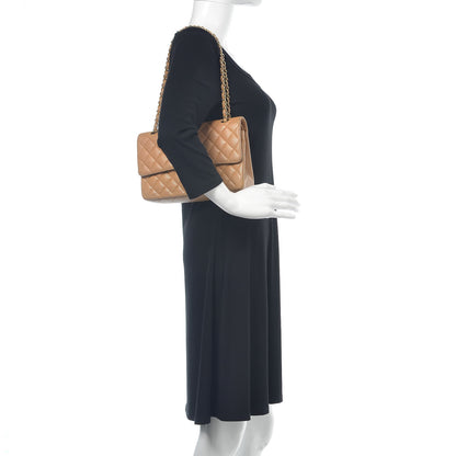 Chanel Caviar Quilted Medium Double Flap Beige 2 of 21