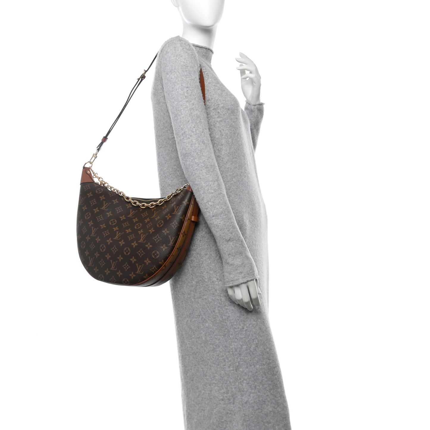 Reverse Monogram Loop Hobo
