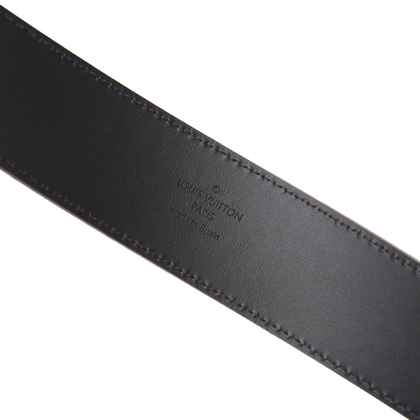 Suede Calfskin Mini Damier 40mm LV Initiales Belt 95 38 Moka