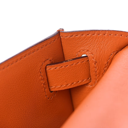 Hermes Swift Kelly Longue Clutch Pochette Orange 10 of 29