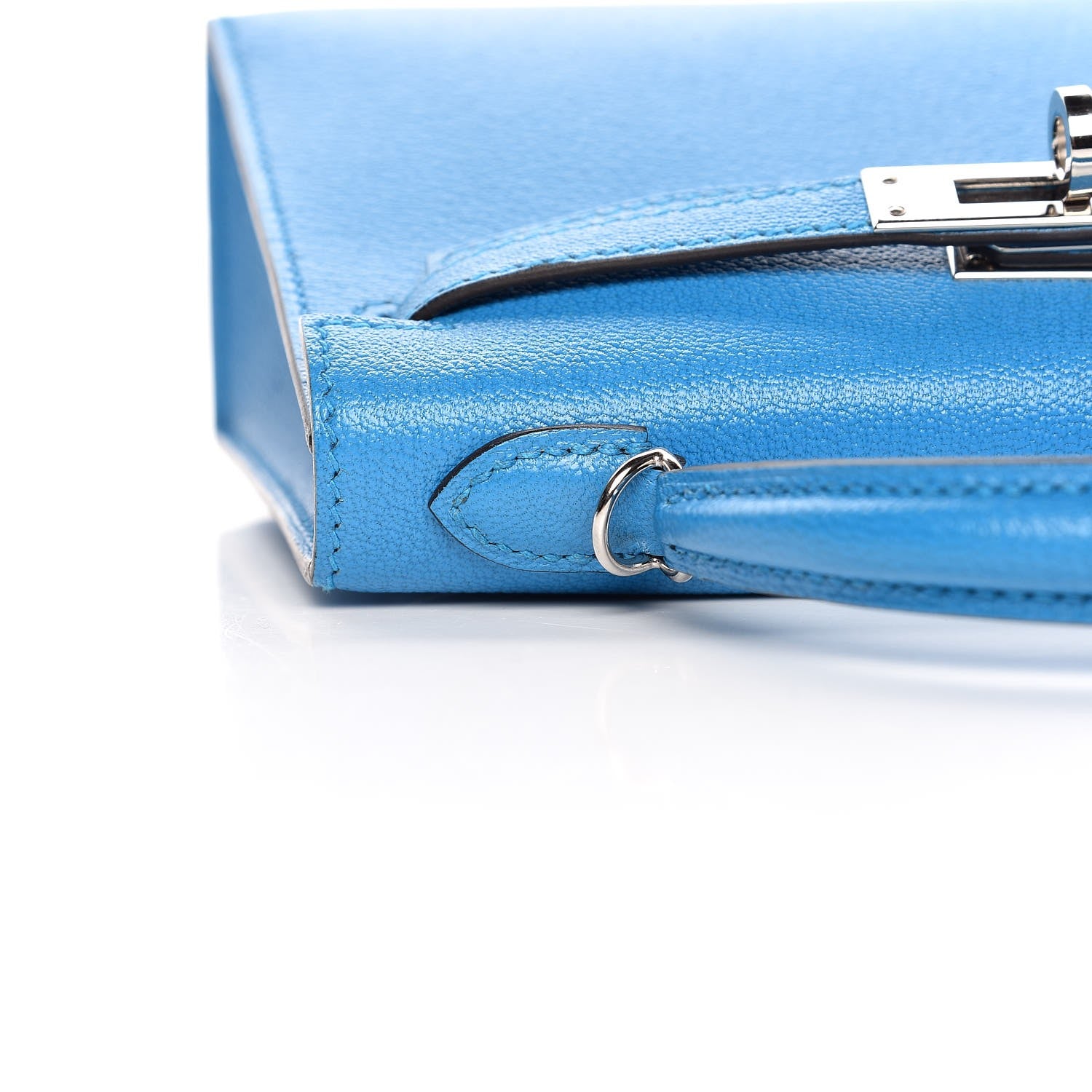 Hermes Chevre Mysore Mini Kelly Sellier 20 Bleu Zanzibar 16 of 30