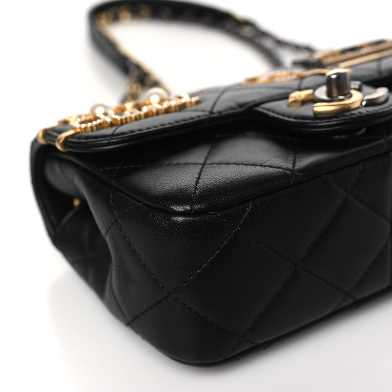 Chanel Lambskin Quilted Mini Coco Clips Single Flap Black 9 of 10