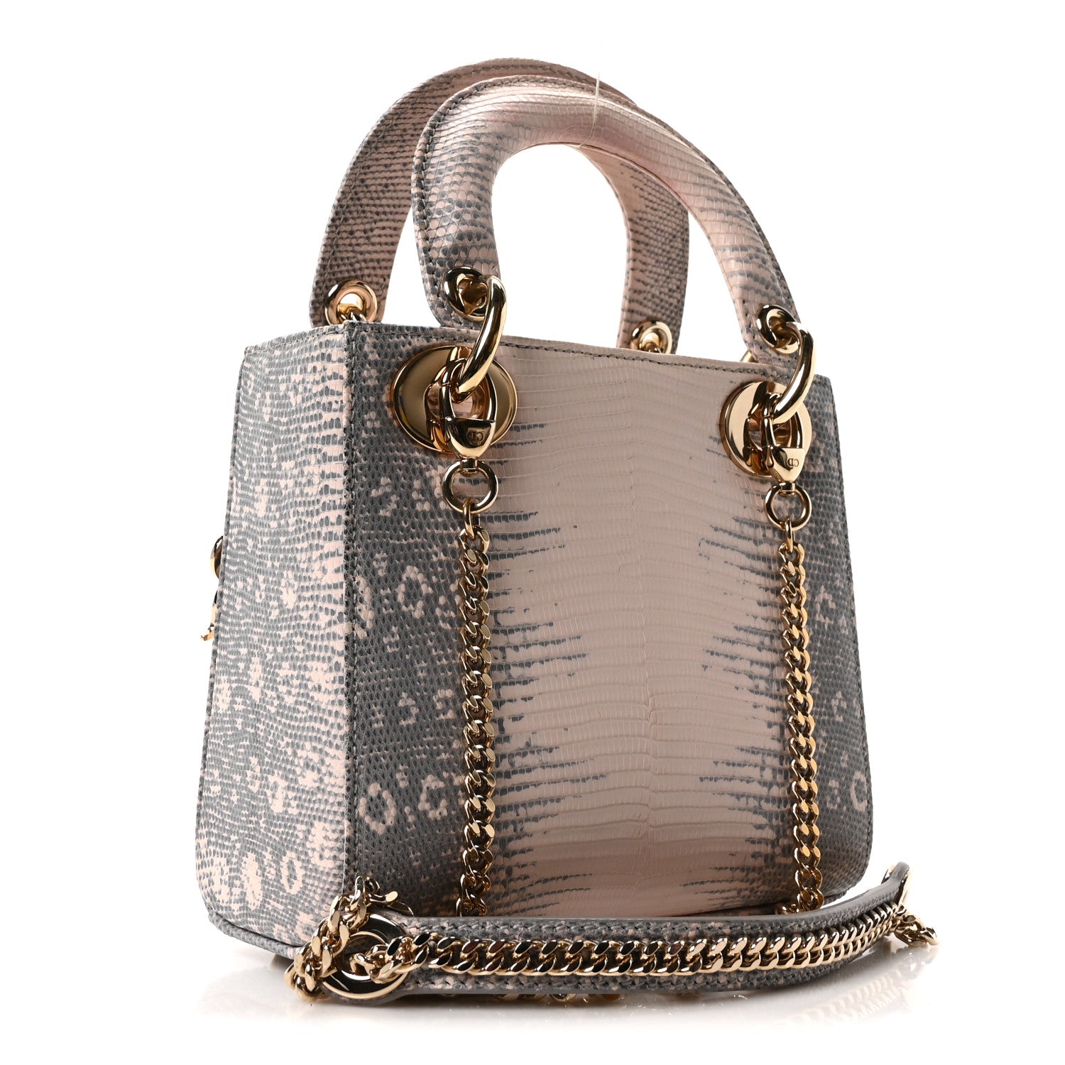Christian Dior Lizard Ombre Mini Lady Dior Light Pink 3 of 9