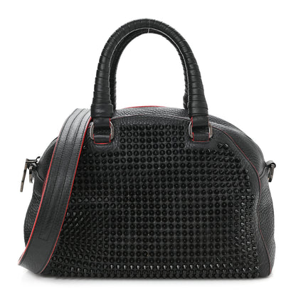 Christian Louboutin Grained Calfskin Studded Panettone Bowling Bag Black 1 of 7