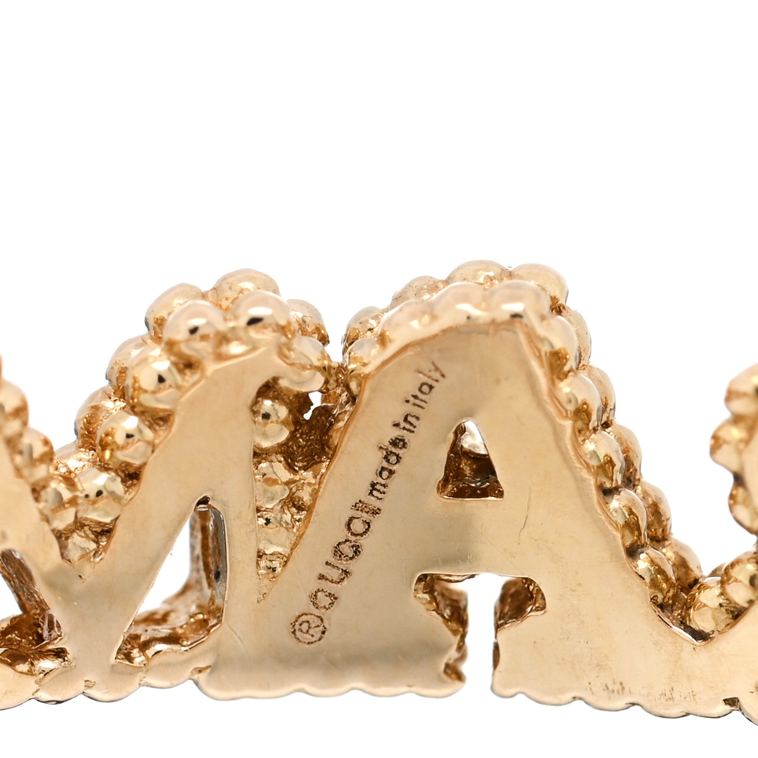 Gucci 18K Yellow Gold Diamond L'Aveugle Par Amour Ring 53 6.25 4 of 5