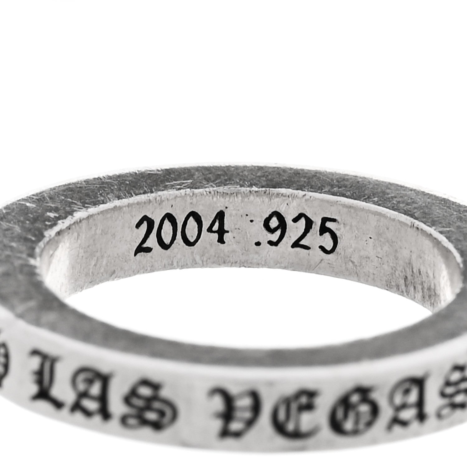 Chrome Hearts Sterling Silver CH Las Vegas Fck You Spacer Ring 49 5 4 of 4
