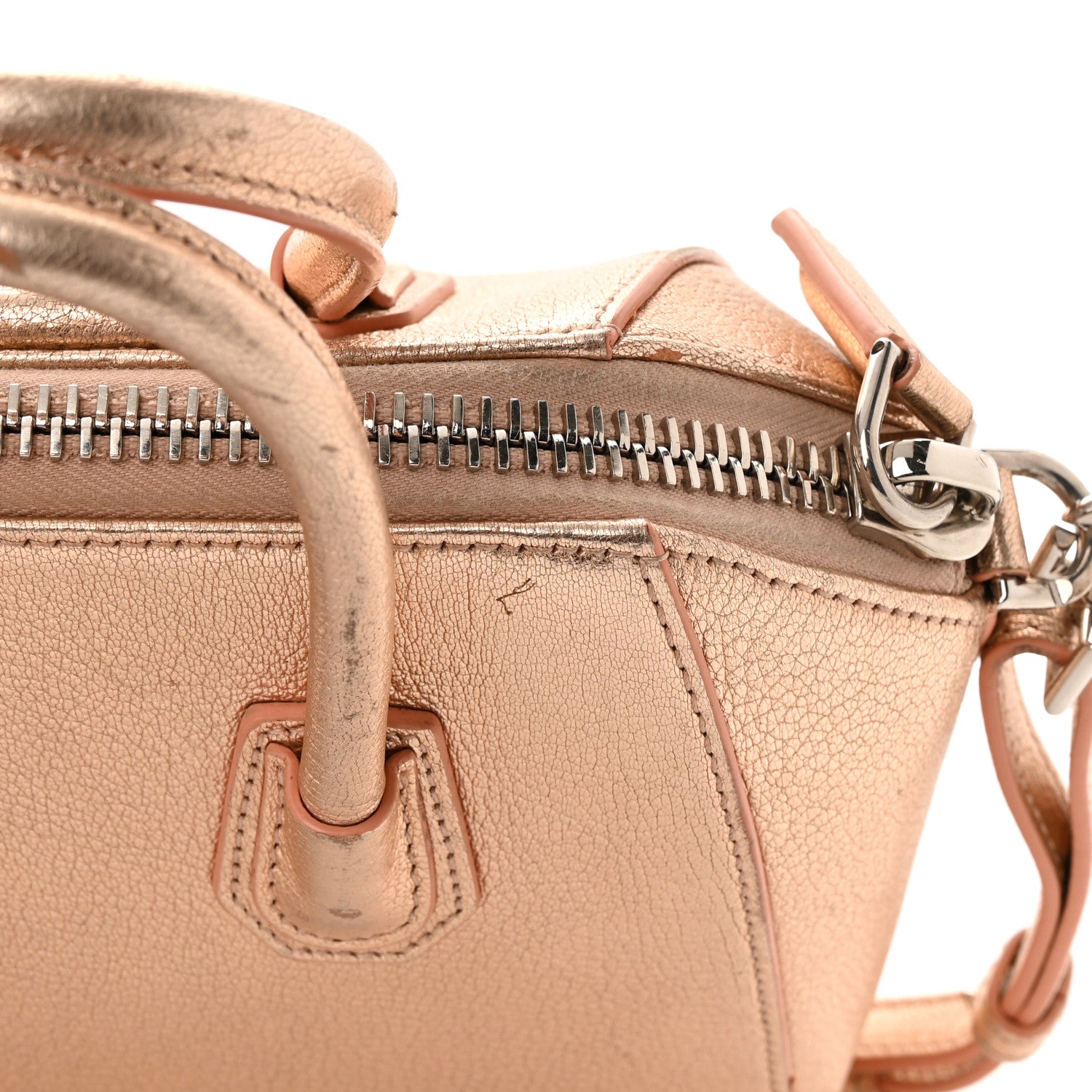 Givenchy Metallic Sugar Goatskin Mini Antigona Light Pink 21 of 25