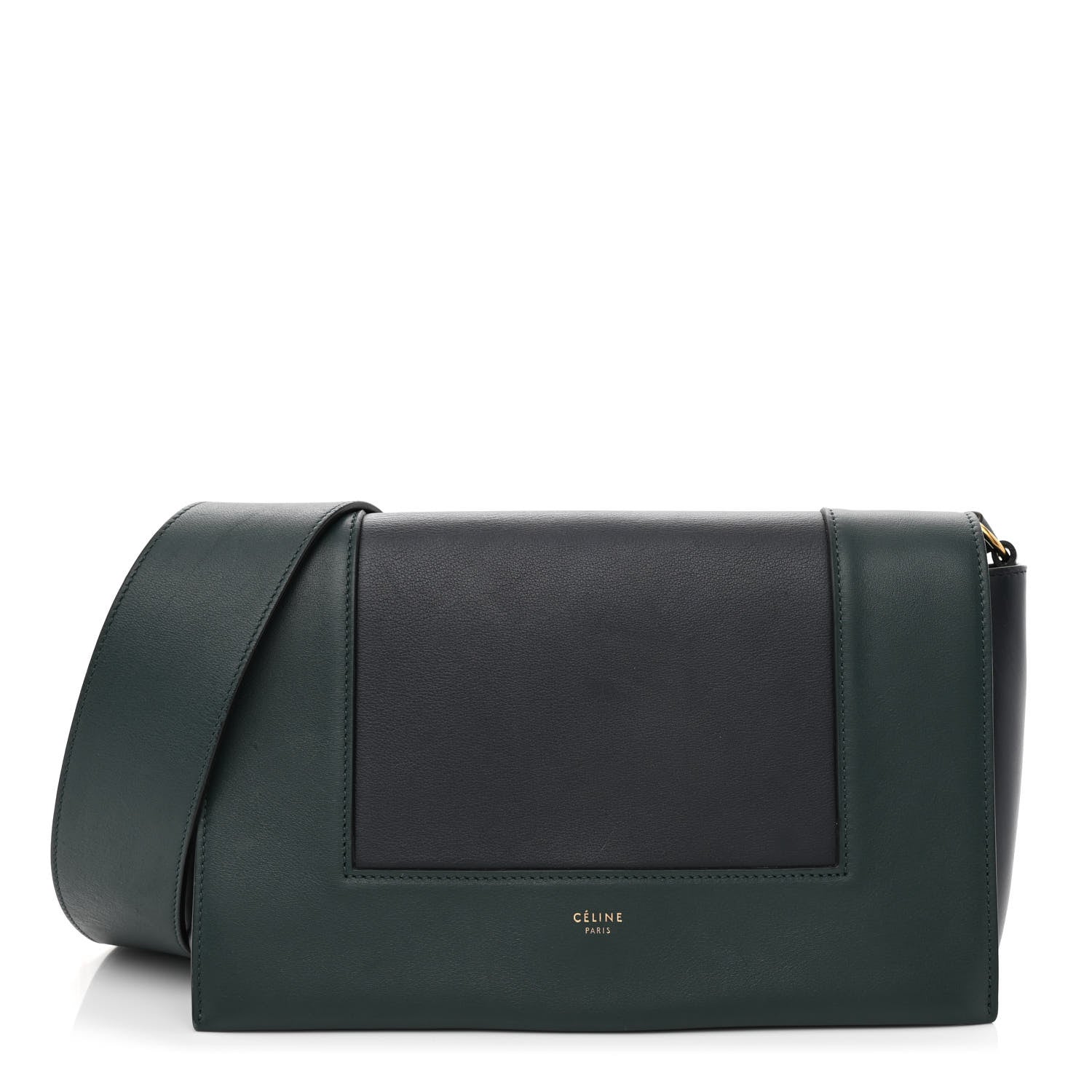 Celine Shiny Smooth Calfskin Medium Frame Shoulder Bag Amazone Dark Navy 1 of 9