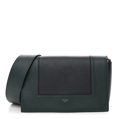 Celine Shiny Smooth Calfskin Medium Frame Shoulder Bag Amazone Dark Navy 1 of 9