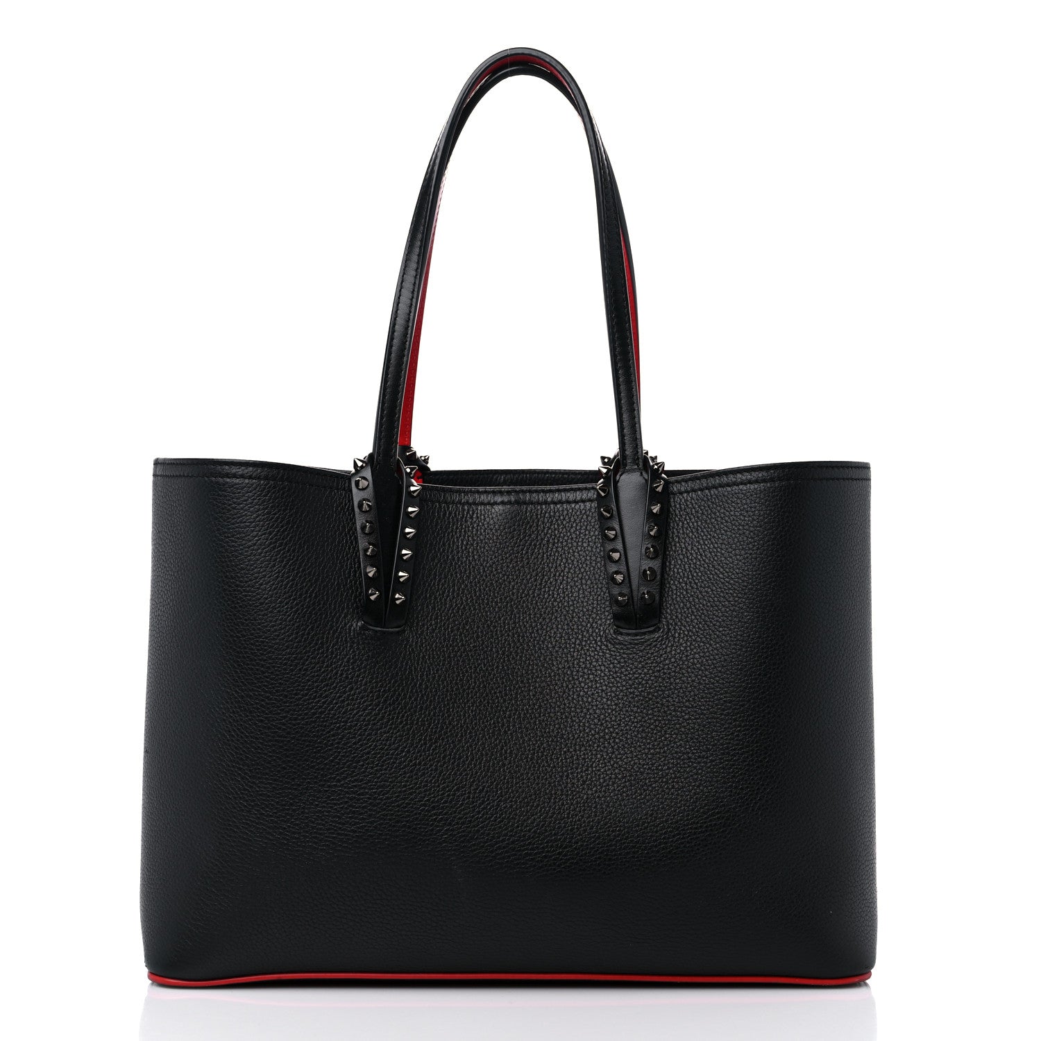 Christian Louboutin Calfskin Empire Spikes Small East West Cabata Tote Black 3 of 11