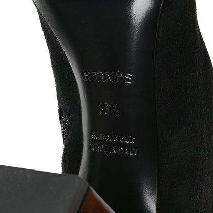 Hermes Velvet Goatskin Betty 60 Boots 36.5 Black 6 of 8