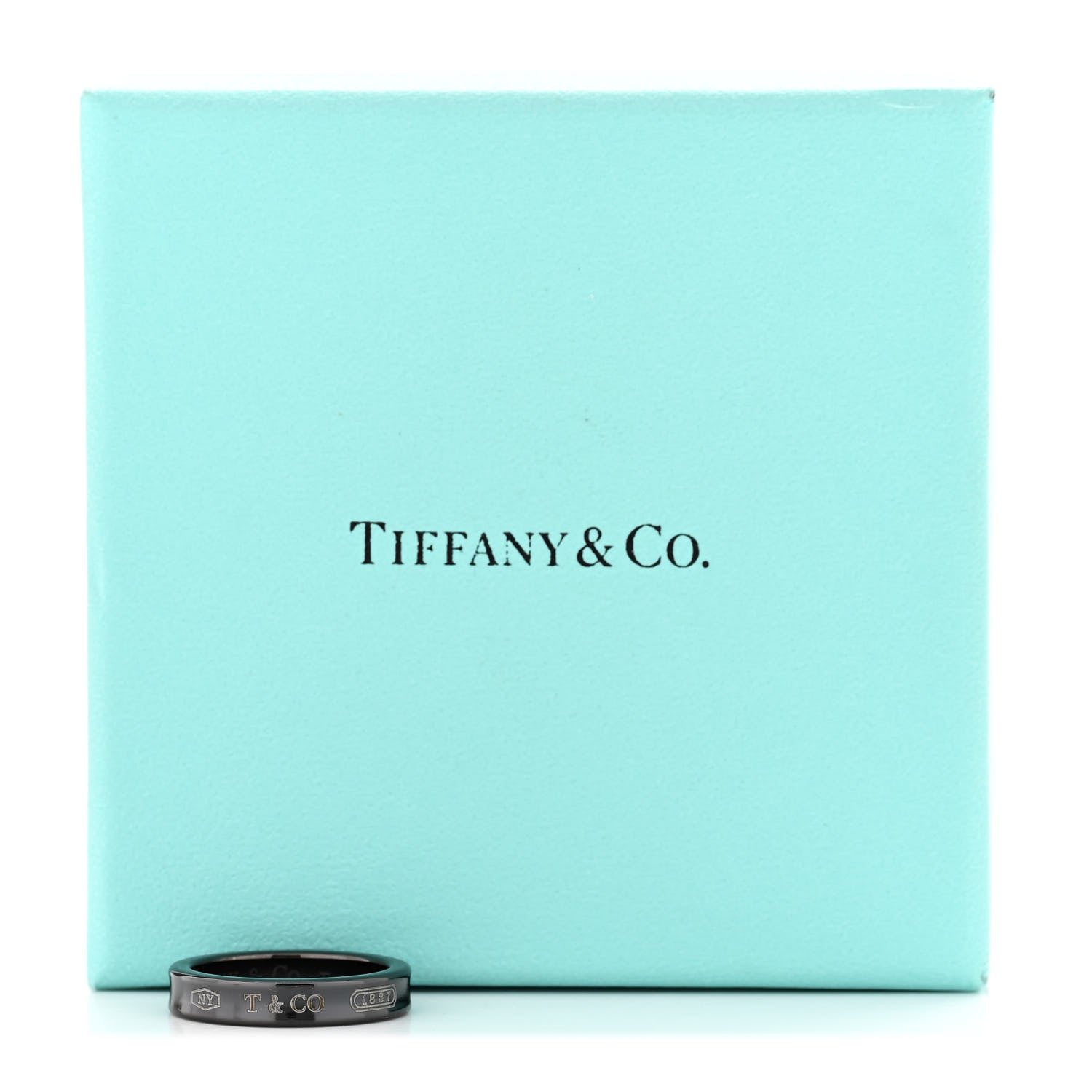 Tiffany Titanium 1837 Narrow Band Ring 52 6 5 of 5