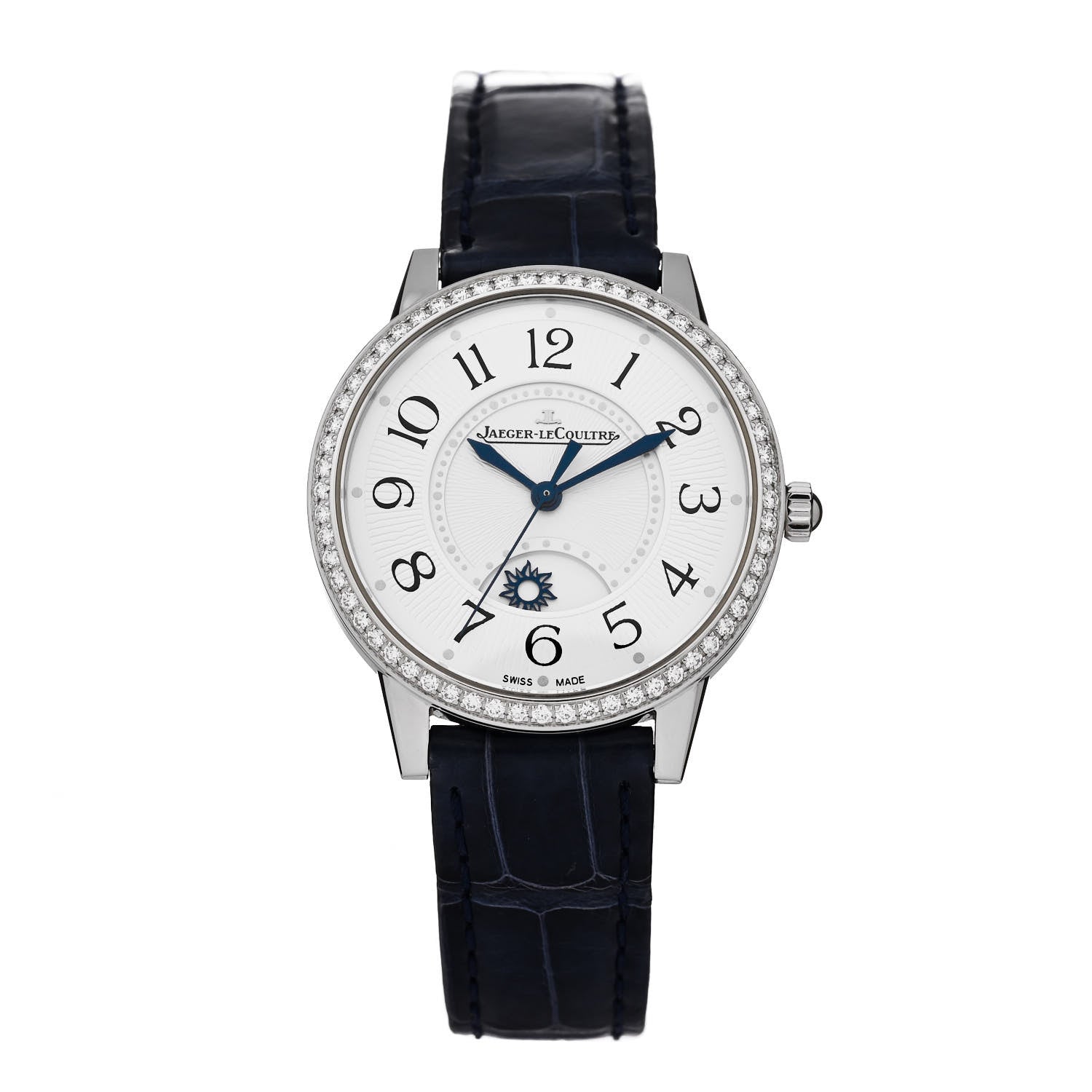 Jaeger-LeCoultre Stainless Steel Alligator Diamond Bezel 34mm Rendez-Vous Classic Day & Night Automatic Watch Q3448430 1 of 4