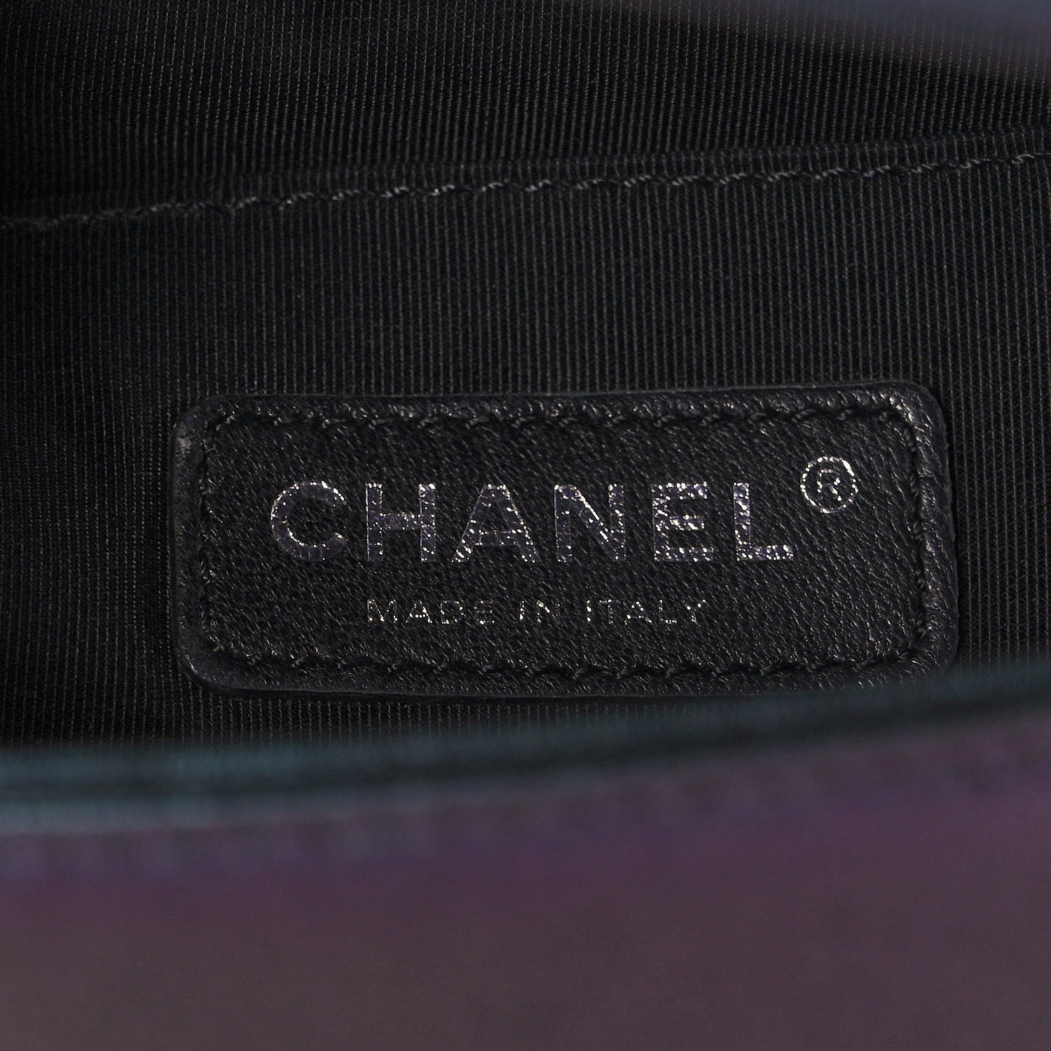 Chanel Iridescent Goatskin Quilted Medium Boy Flap Purple 6 of 10