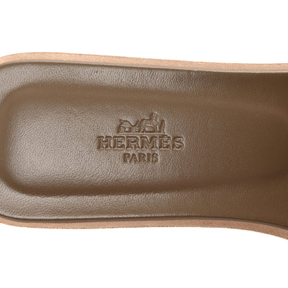 Hermes Epsom Oran Sandals 38.5 Etoupe 8 of 10