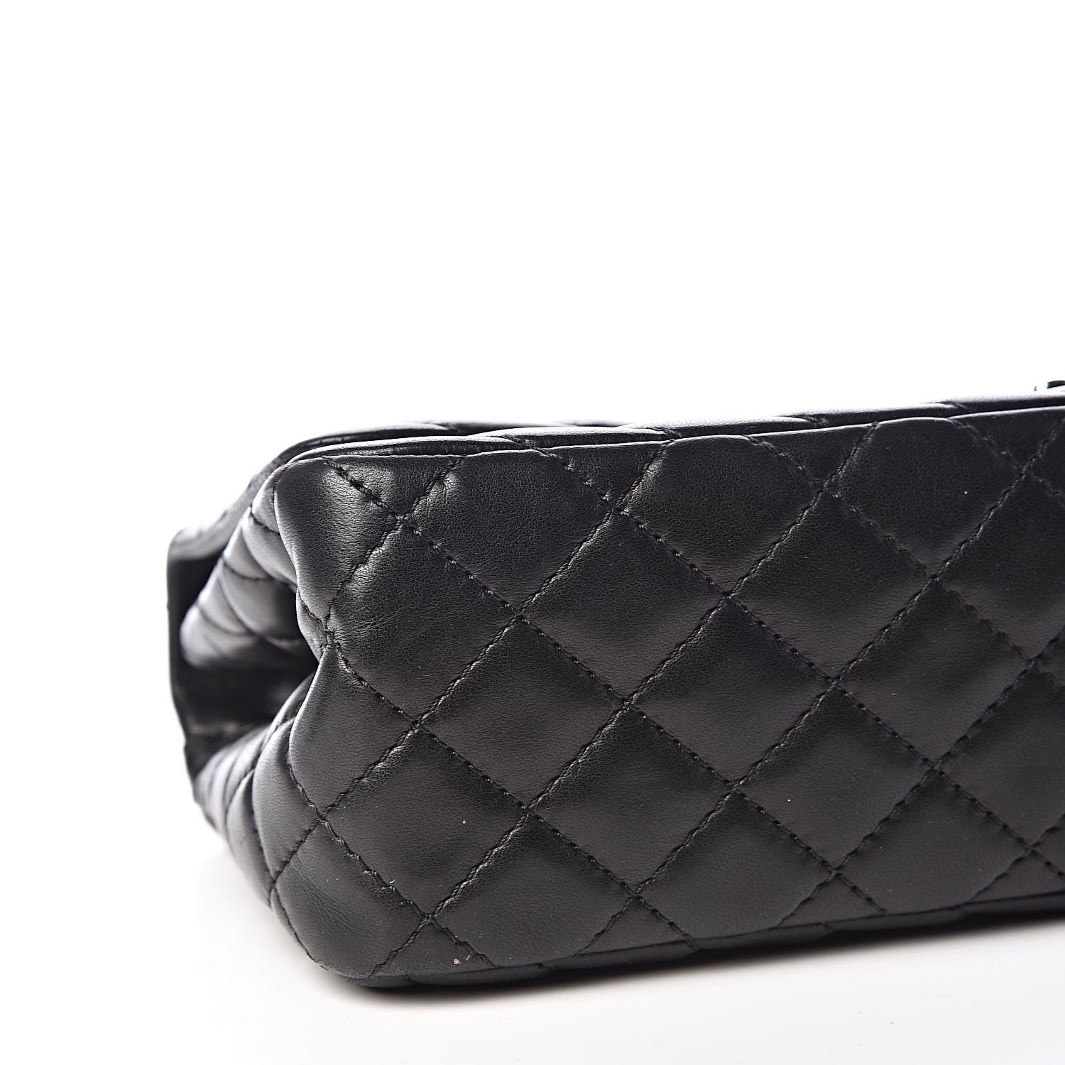 Chanel Lambskin Chevron Quilted Large Surpique Flap Black 5 of 12