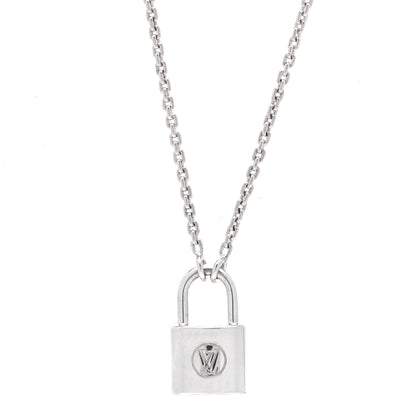 Louis Vuitton Sterling Silver Lockit Necklace 1 of 4