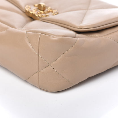 Chanel Lambskin Quilted Medium Chanel 19 Flap Dark Beige 9 of 11