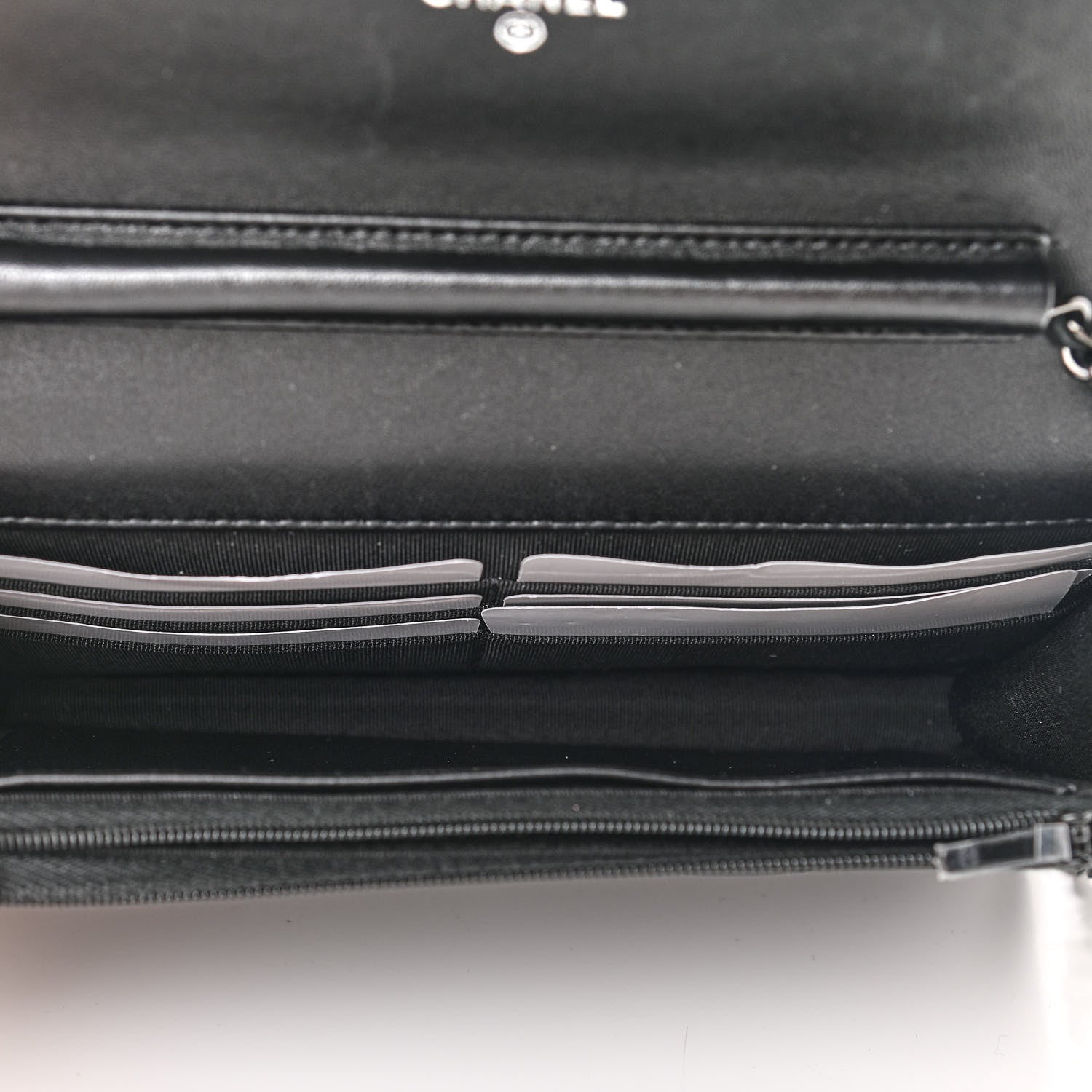 Chanel Lambskin Quilted Wallet On Chain WOC So Black 5 of 11