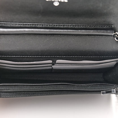 Chanel Lambskin Quilted Wallet On Chain WOC So Black 5 of 11