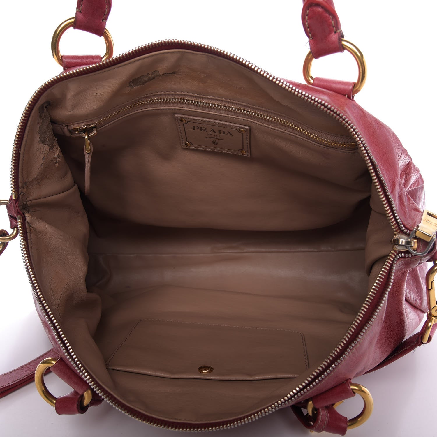 Prada Vitello Shine Bauletto Rosso 6 of 10