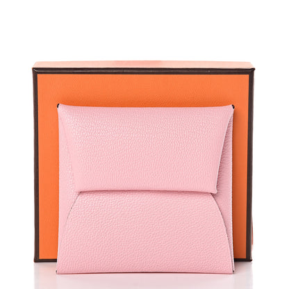 Hermes Chevre Mysore Bastia Coin Purse Rose Sakura 8 of 8