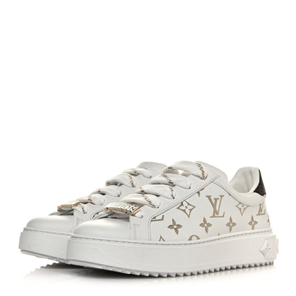 Louis Vuitton Monogram Time Out Sneakers 38 Gold 3 of 10