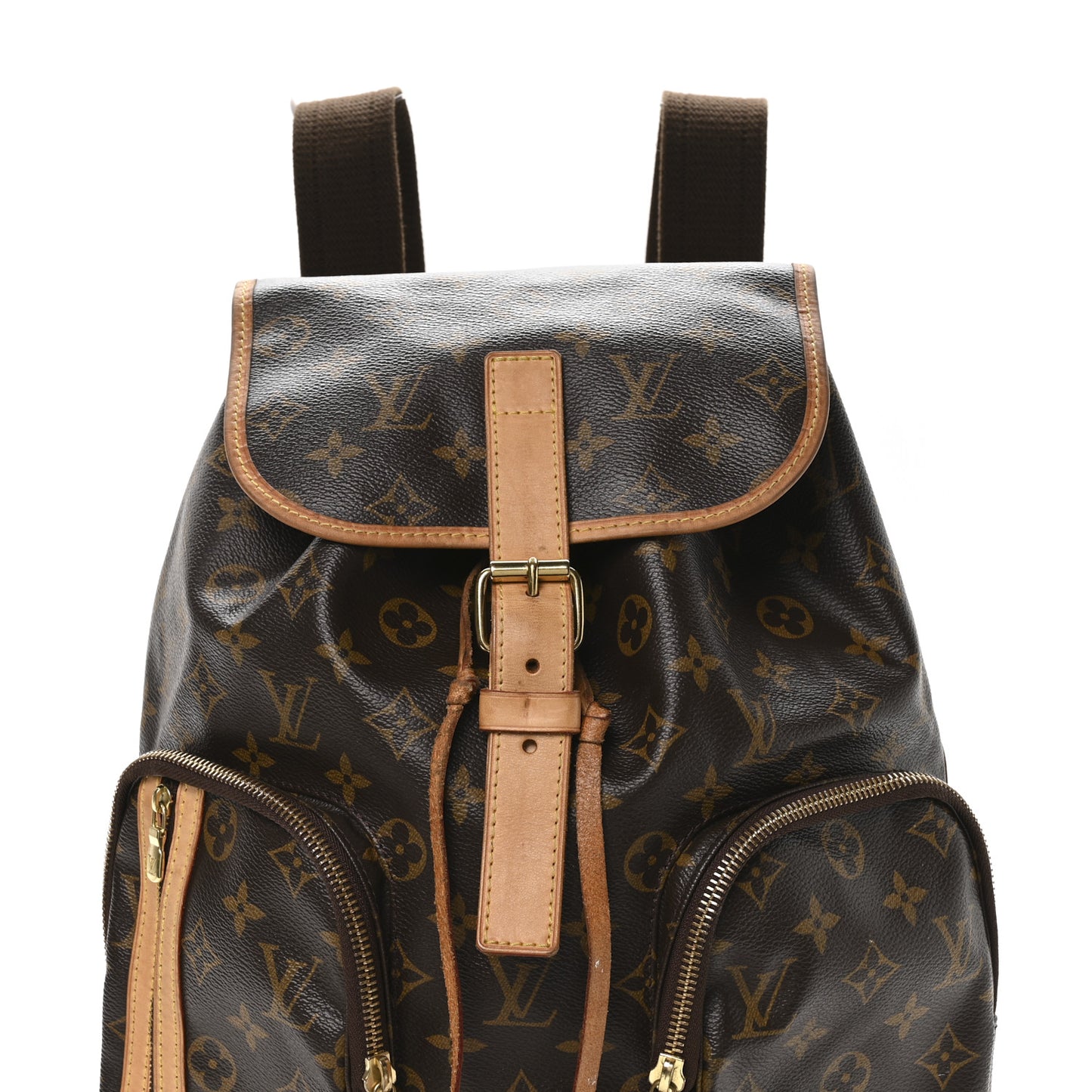 louis vuitton bosphore backpack monogram canvas // Brown VSP Consignment The Sac a Dos Bosphore backpack features a monogram canvas body with vachetta leather trim Pre Loved Louis Vuitton Monogram