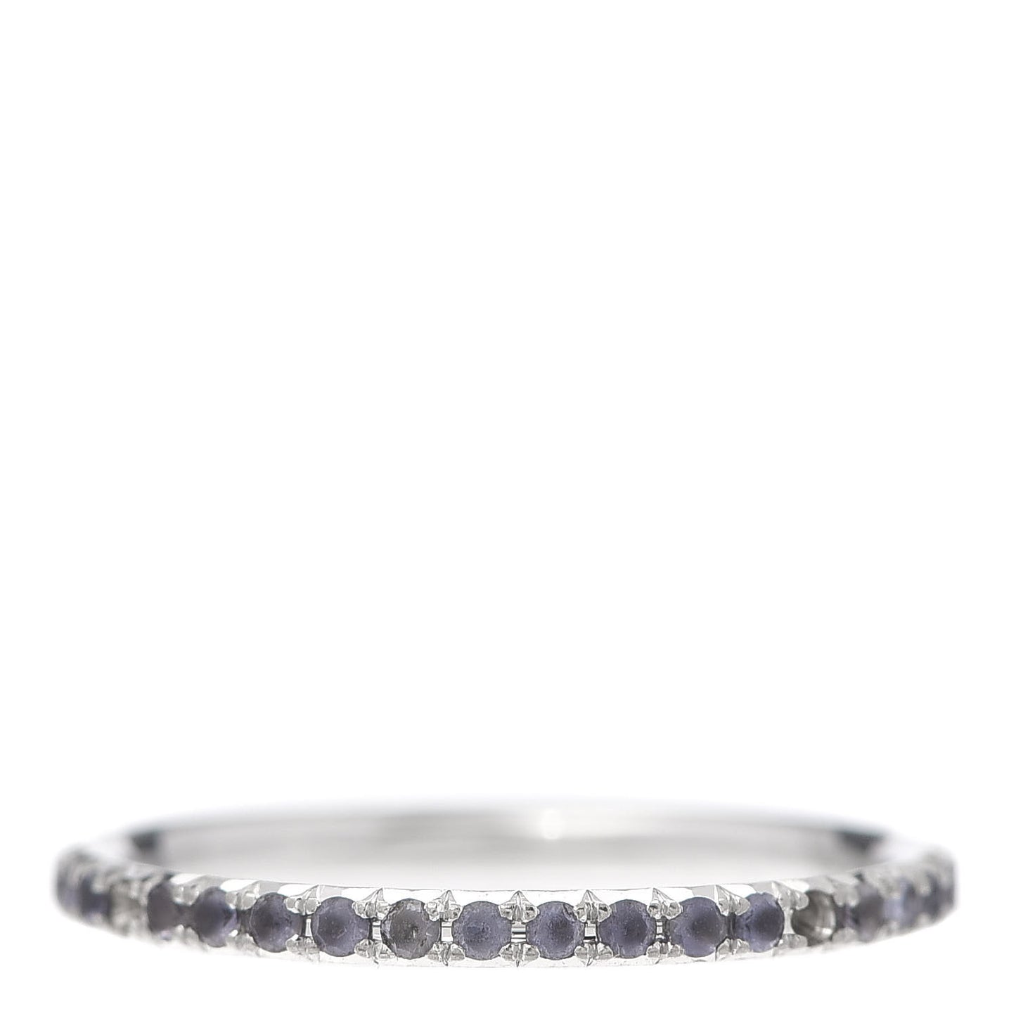 18K White Gold Amethyst Metro Eternity Band Ring 48 4.5