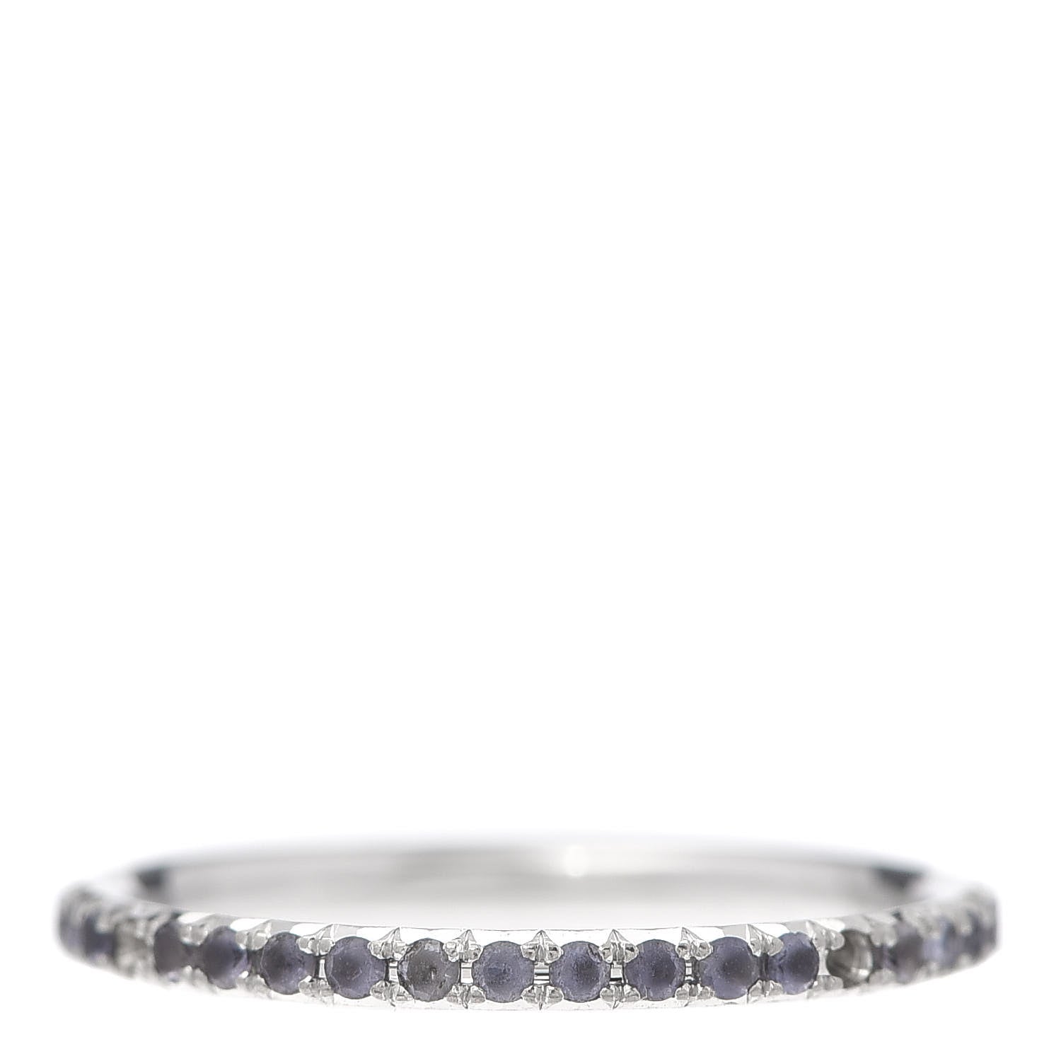 Tiffany 18K White Gold Amethyst Metro Eternity Band Ring 48 4.5 1 of 7