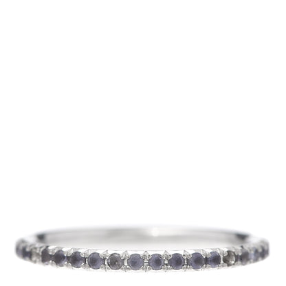 Tiffany 18K White Gold Amethyst Metro Eternity Band Ring 48 4.5 1 of 7