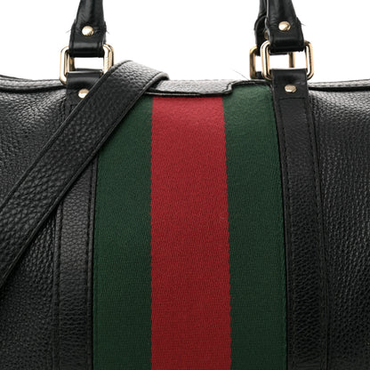 Gucci Calfskin Vintage Web Medium Boston Black 8 of 17