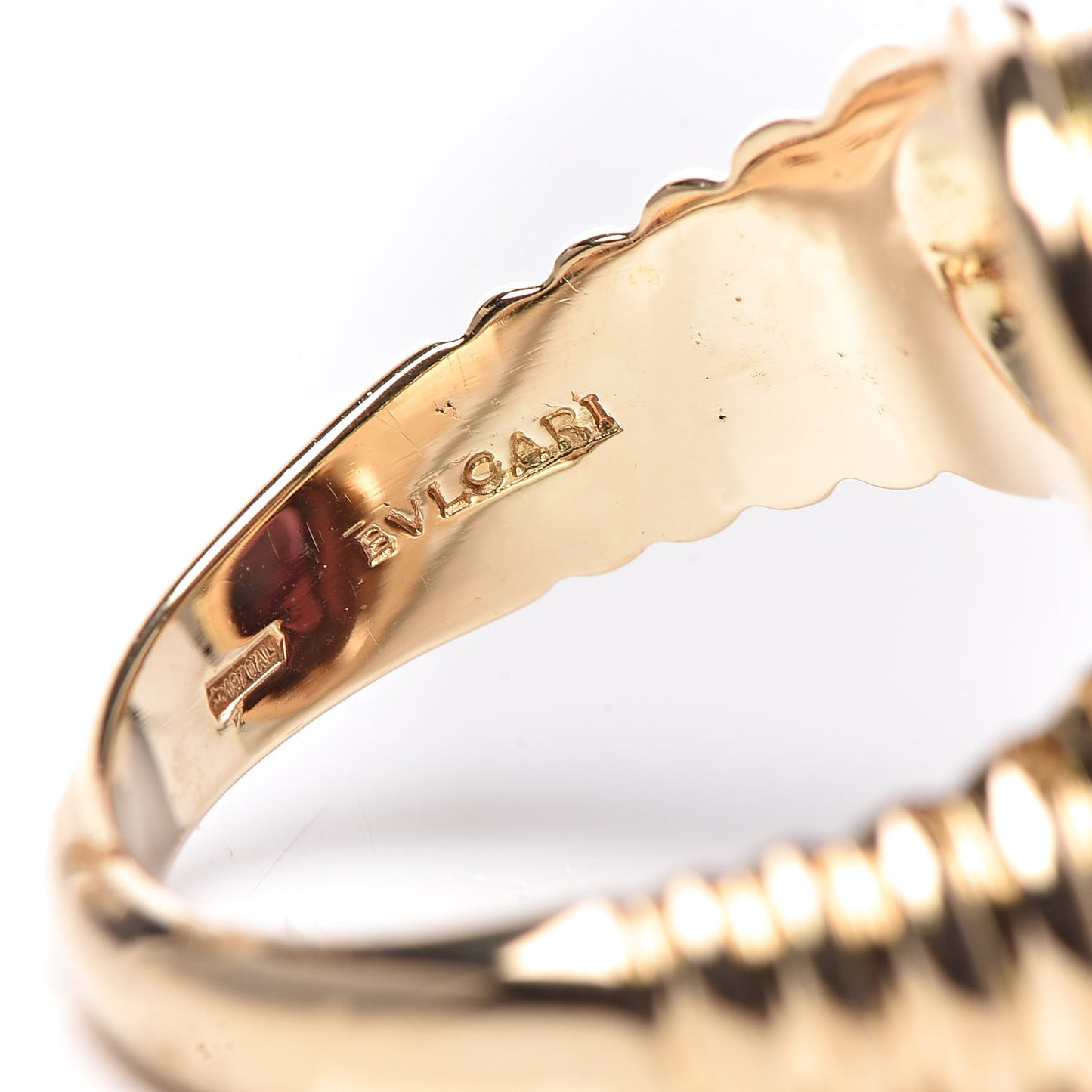18K Yellow Gold Amethyst Pink Tourmaline Bypass Ring 51 5.75