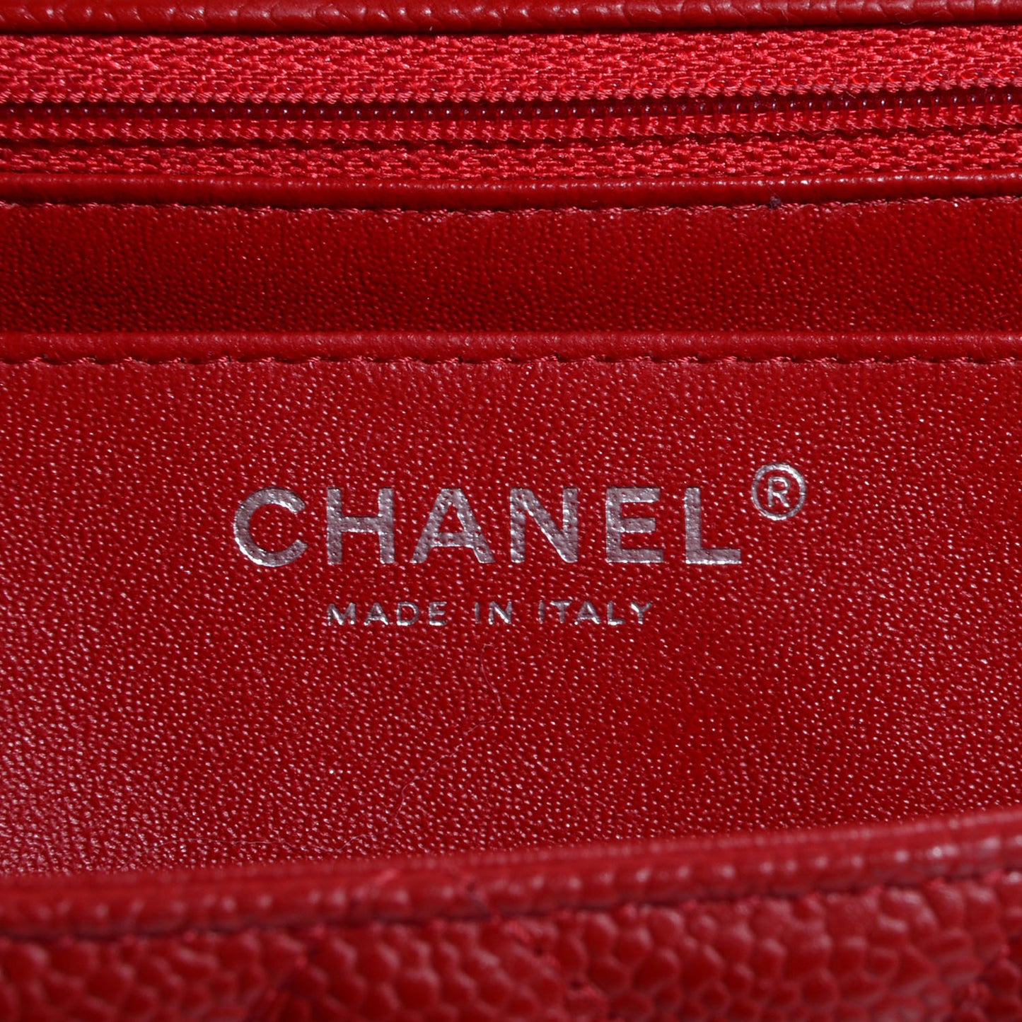 Caviar Maxi Single Flap Red