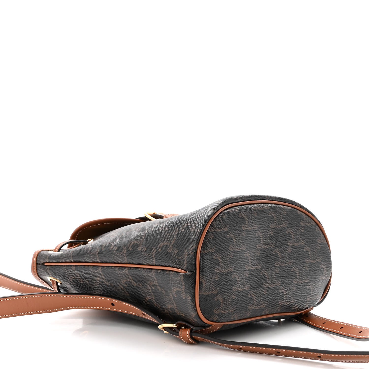 Celine Triomphe Canvas Calfskin Mini Folco Backpack Tan 4 of 9