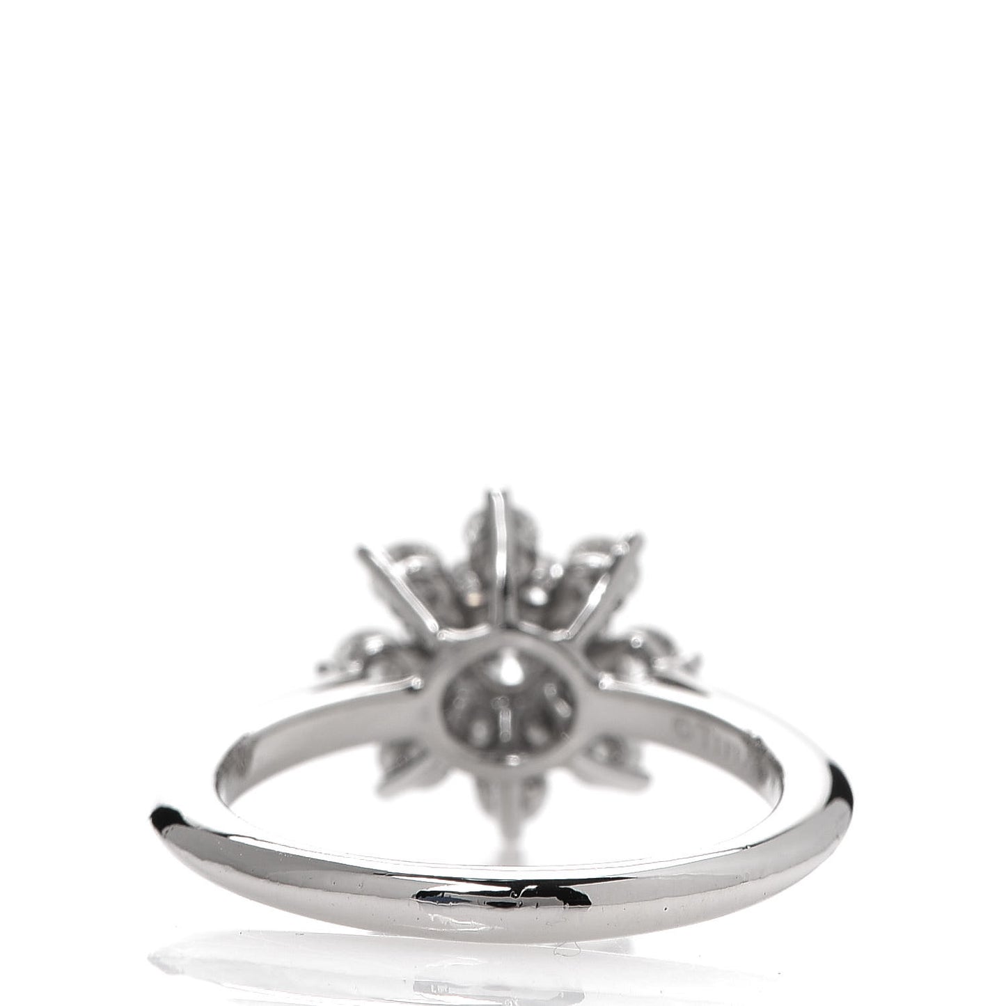 Platinum Diamond Flower Ring 50 5.5
