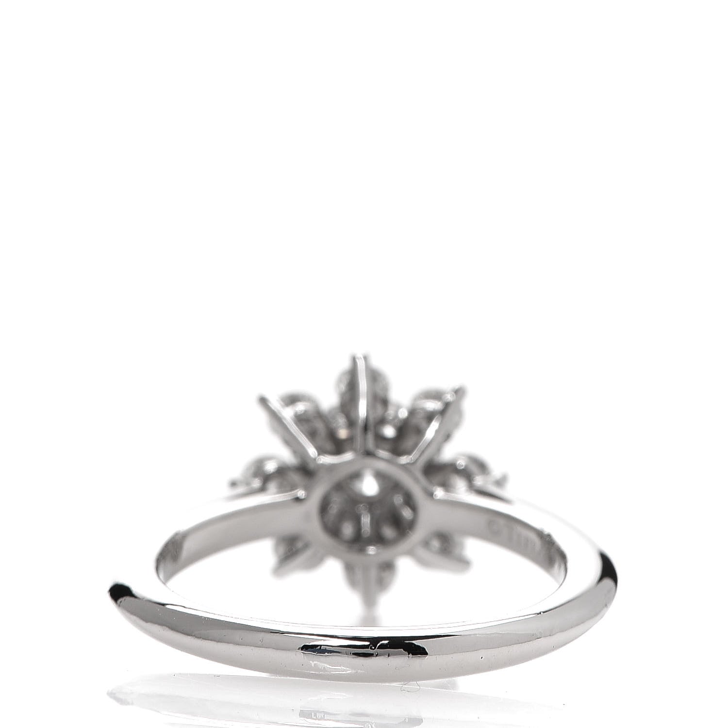 Tiffany Platinum Diamond Flower Ring 50 5.5 3 of 6