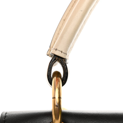 Gucci Calfskin Sylvie Web Small Queen Margaret Top Handle Bag Black White 19 of 22