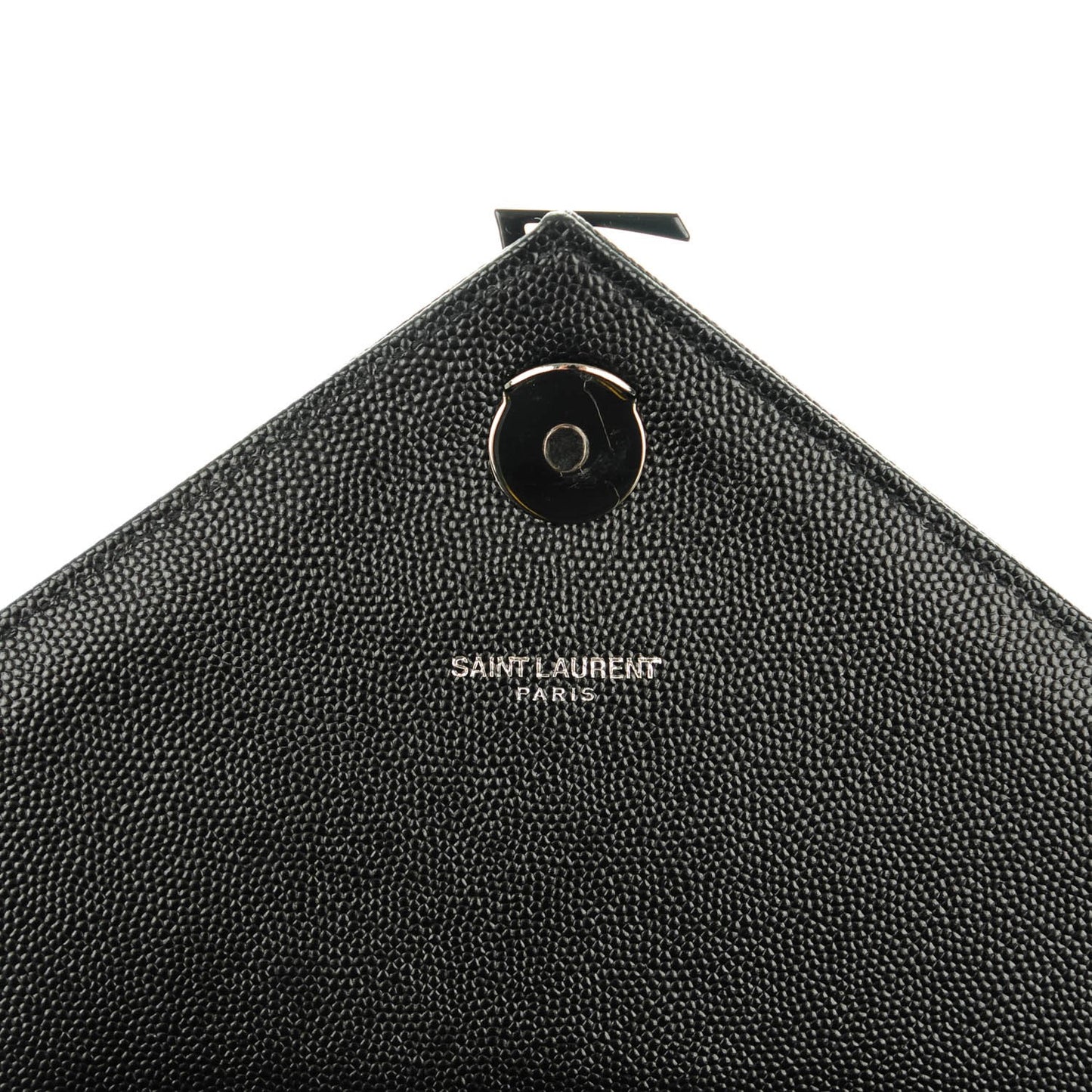 Grain De Poudre Textured Mixed Matelasse Large Triquilt Monogram Monochrome Satchel Black