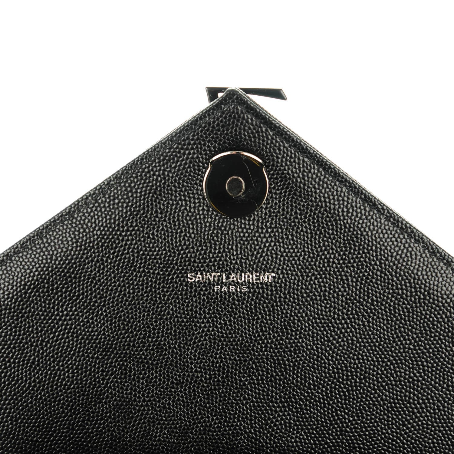 Saint Laurent Grain De Poudre Textured Mixed Matelasse Large Triquilt Monogram Monochrome Satchel Black 6 of 8