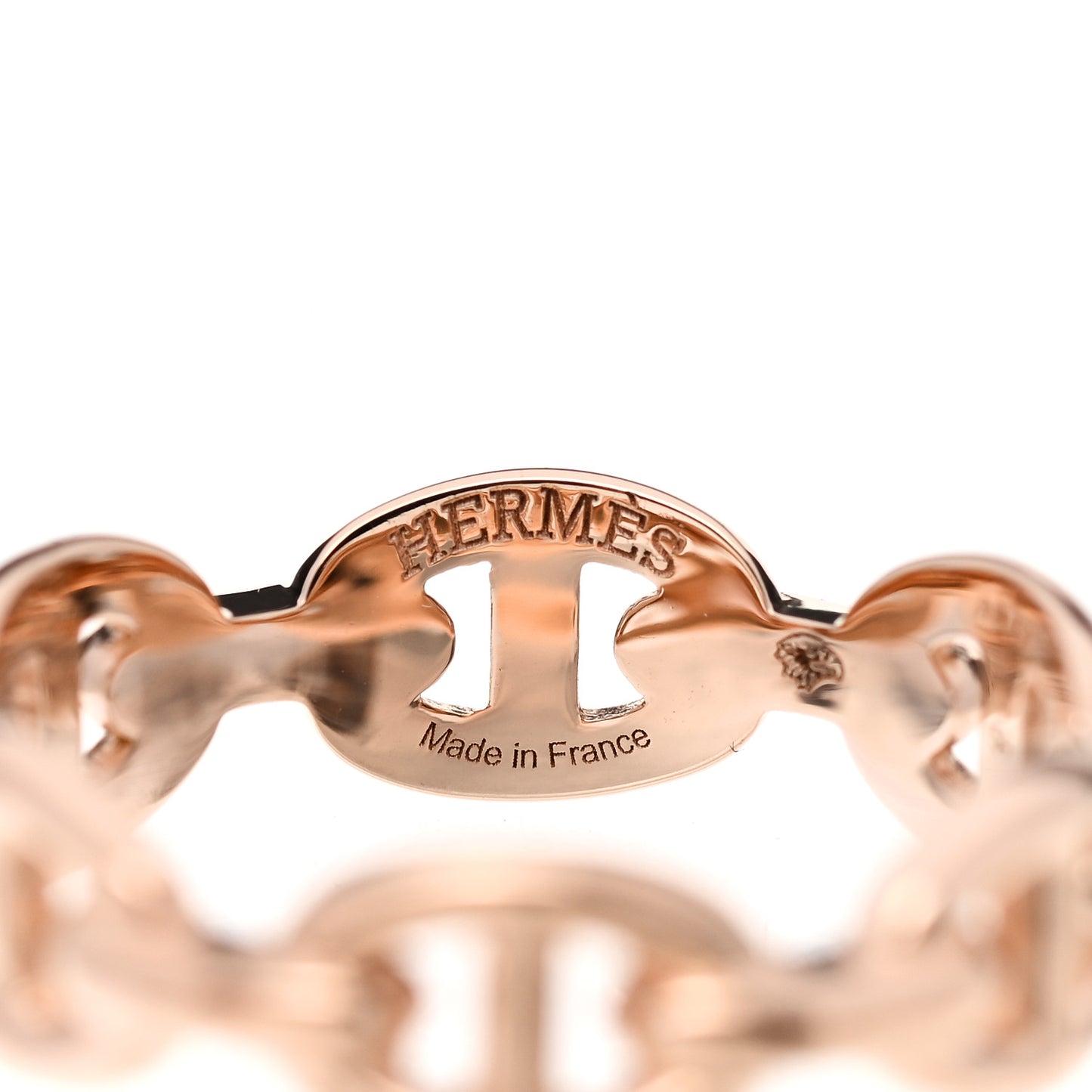 18K Rose Gold PM Chaine D'Ancre Enchainee Ring 54 7
