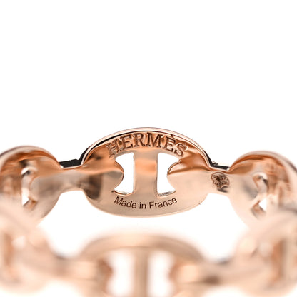 Hermes 18K Rose Gold PM Chaine D'Ancre Enchainee Ring 54 7 4 of 6