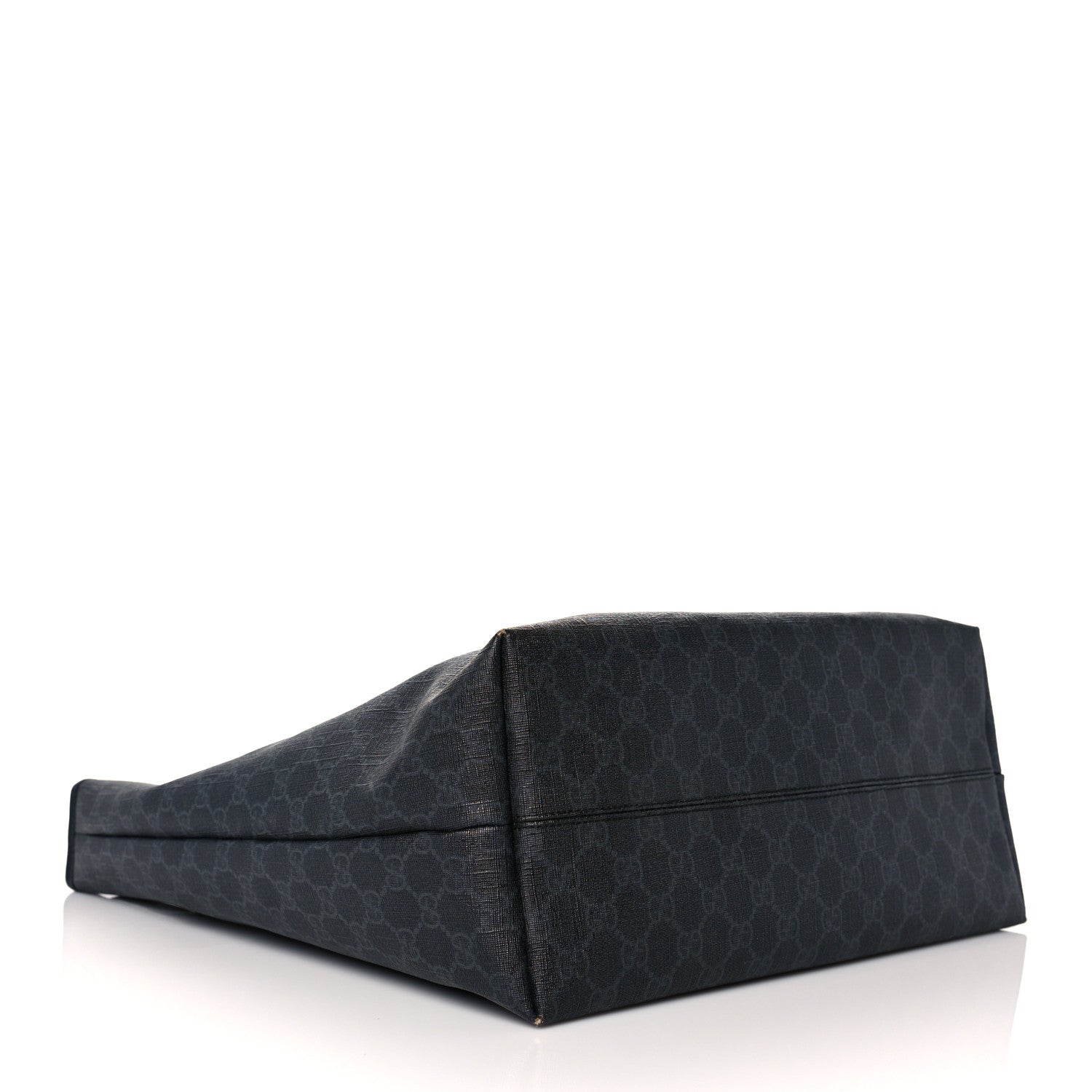 Gucci GG Supreme Monogram Web Handle Vertical Tote Black Grey 4 of 11