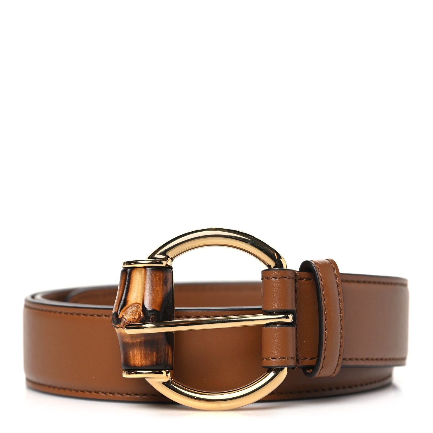 Calfskin Bamboo Belt 90 36 Brown