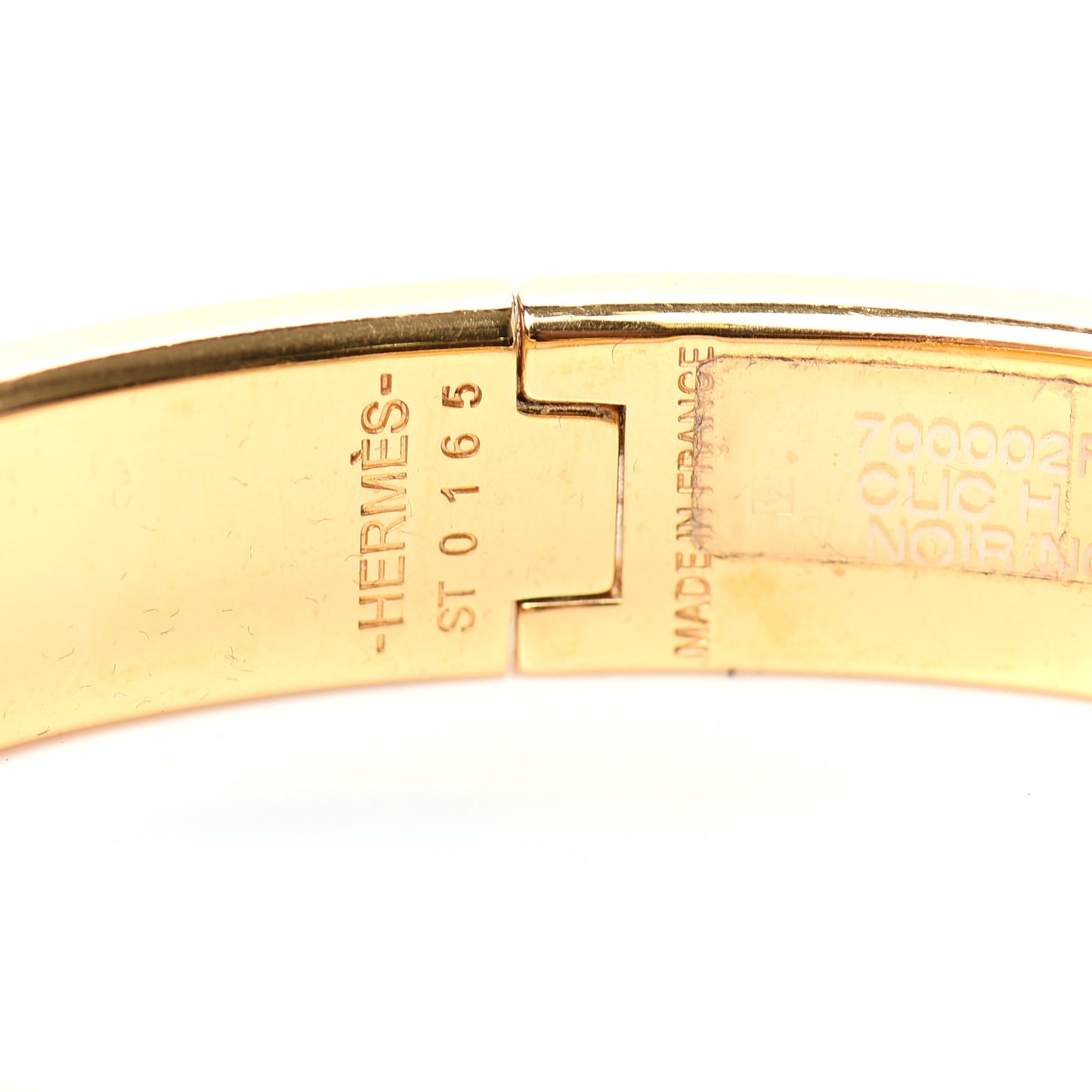 Enamel Narrow Clic Clac H Bracelet PM Black